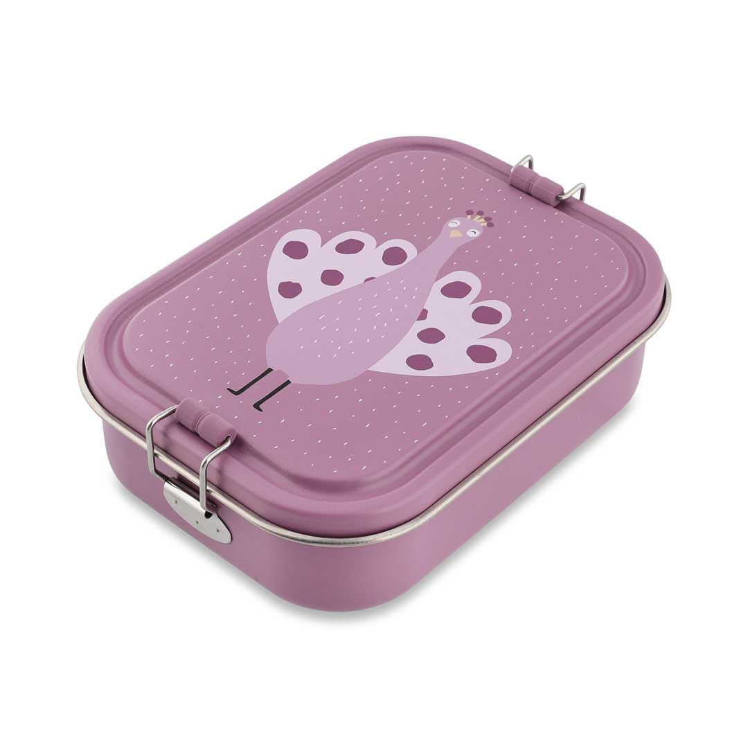Trixie Baby Boîtes à goûter et boîtes repas Boîte repas grande Mrs. Peacock inox