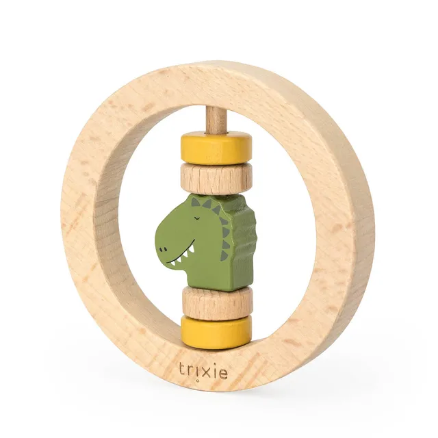 Trixie Baby Mr. Dino hochet rond en bois