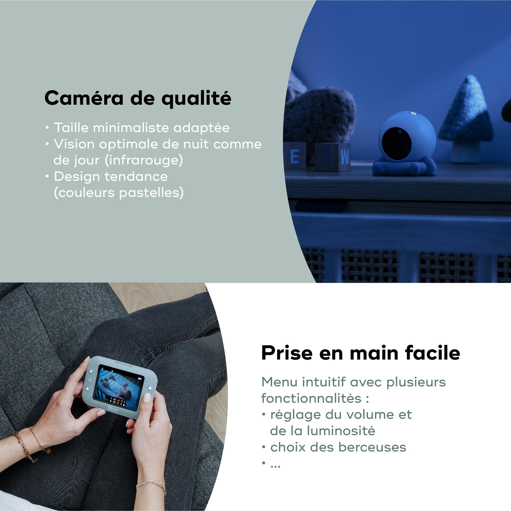Babymoov YOO Roll babyphone caméra rechargeable