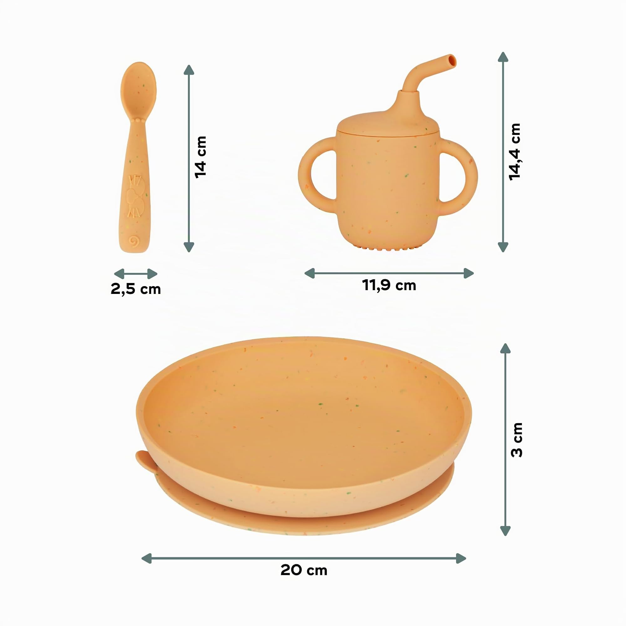 Babymoov Comme Un Grand coffret repas bébé beige terracotta silicone