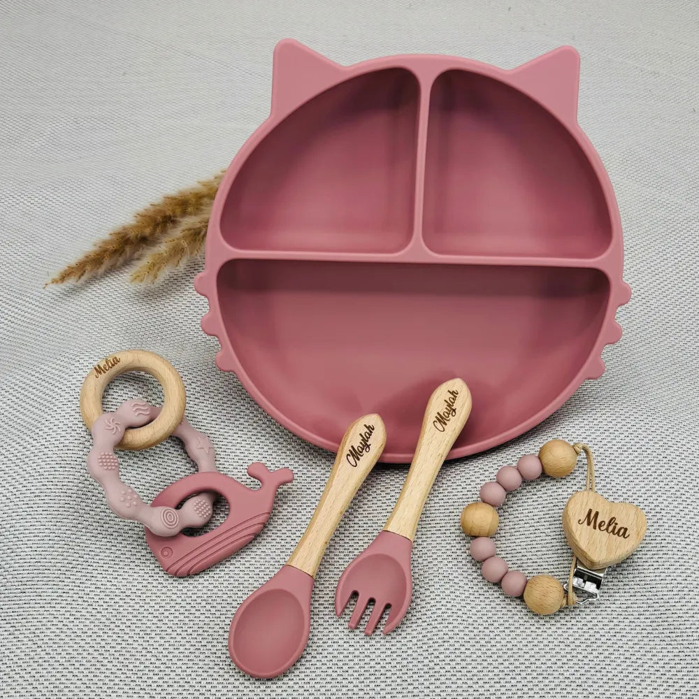 Baby-Crea Coffret naissance personnalisé Chat Dauphin Beige