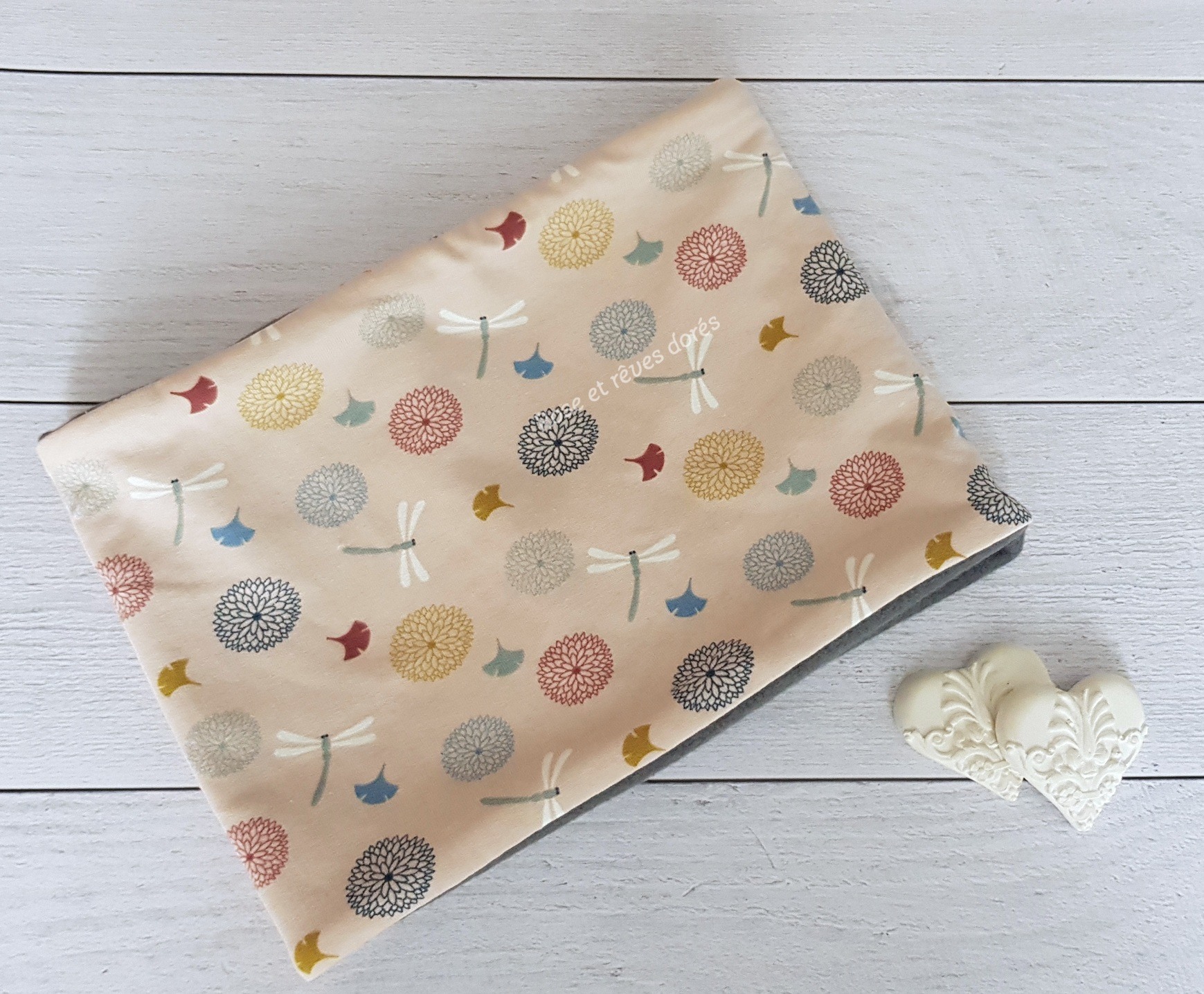 Rose et rêves dorés Chèches, foulards, snoods snood libellules 4-24 mois