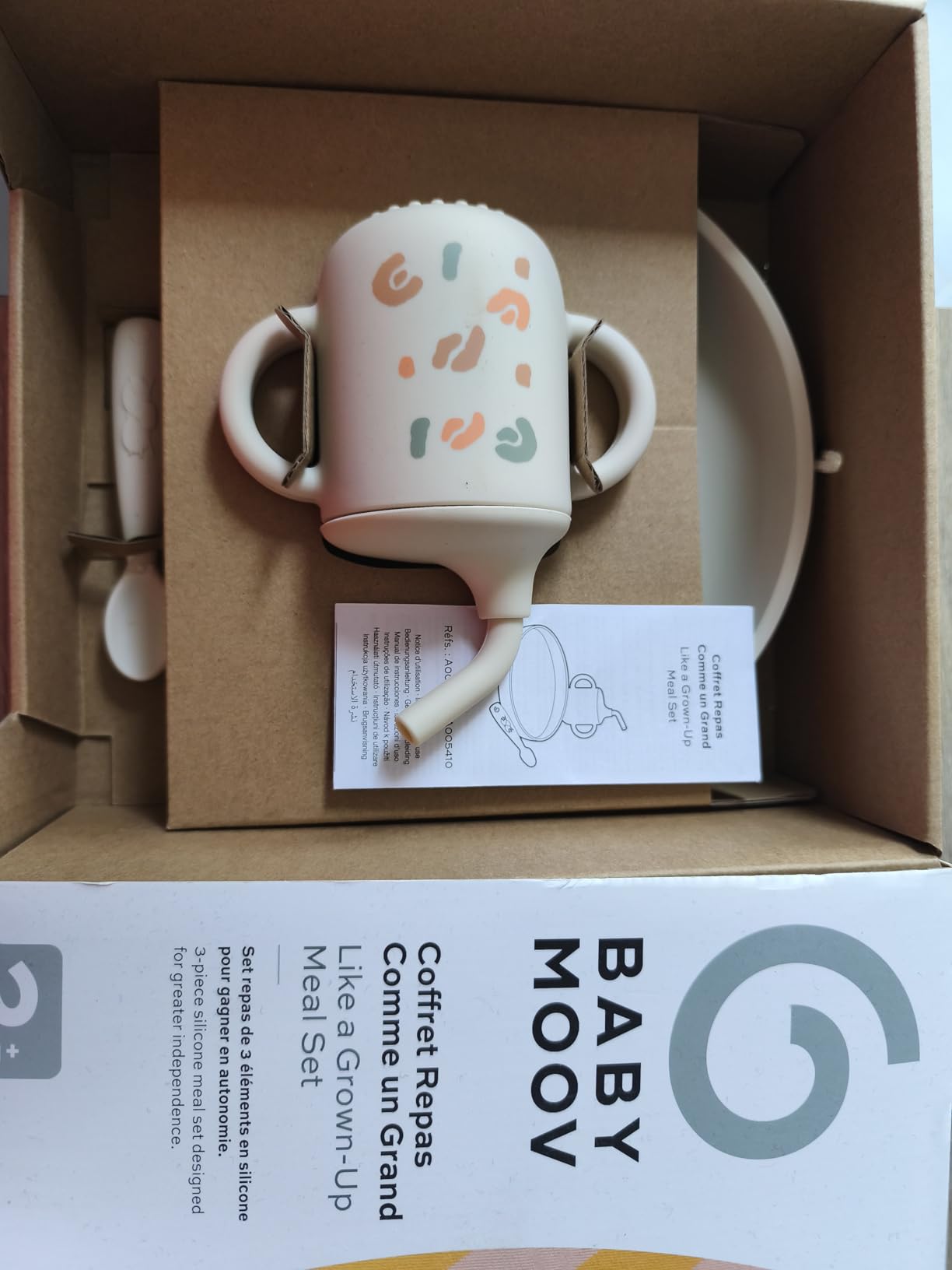 Babymoov Comme Un Grand coffret repas bébé beige terracotta silicone