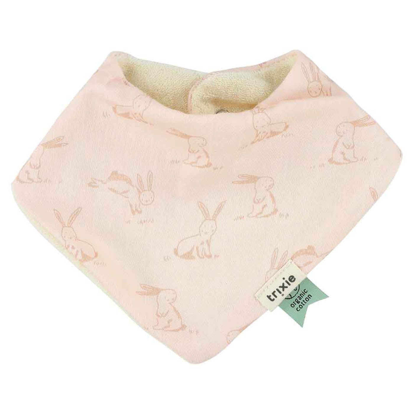 Trixie Baby Bavoirs Bavoir bandana 3-pack mix Rosy Rabbit lot de 3 absorbants