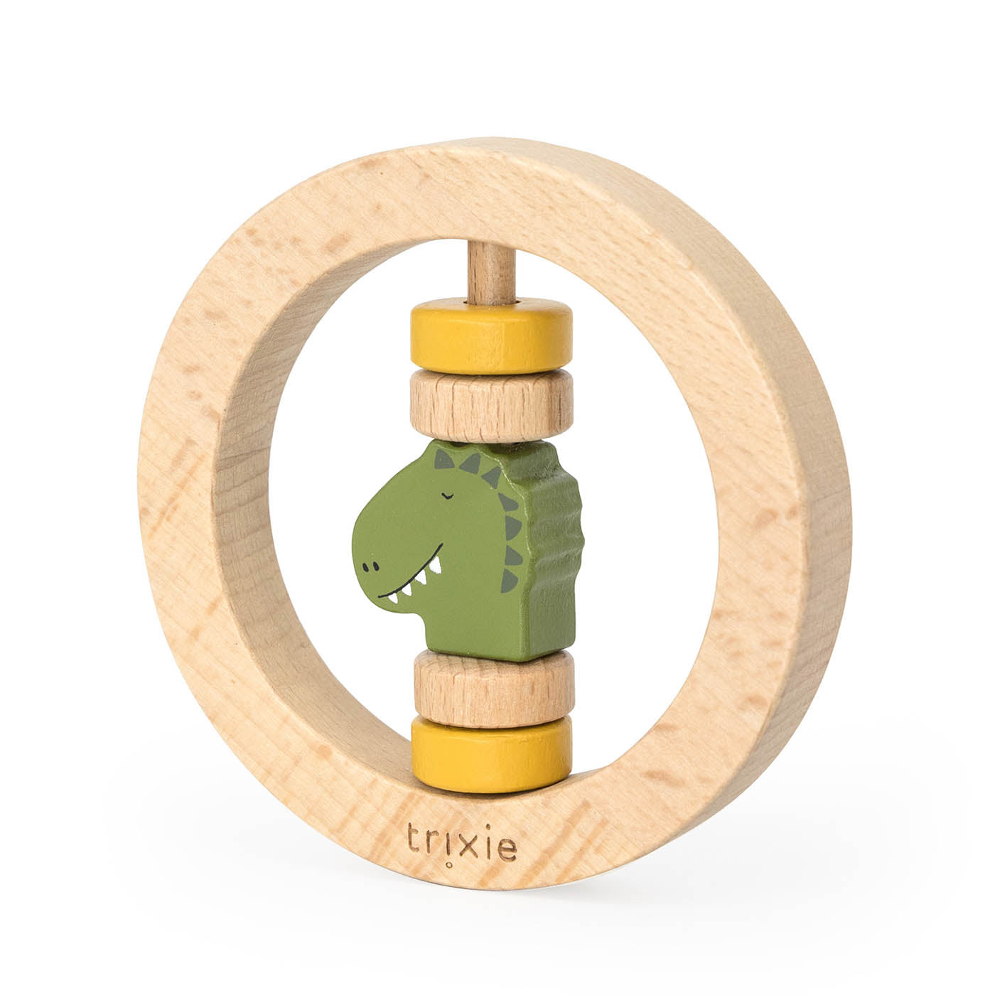 Trixie Baby Mr. Dino hochet rond en bois