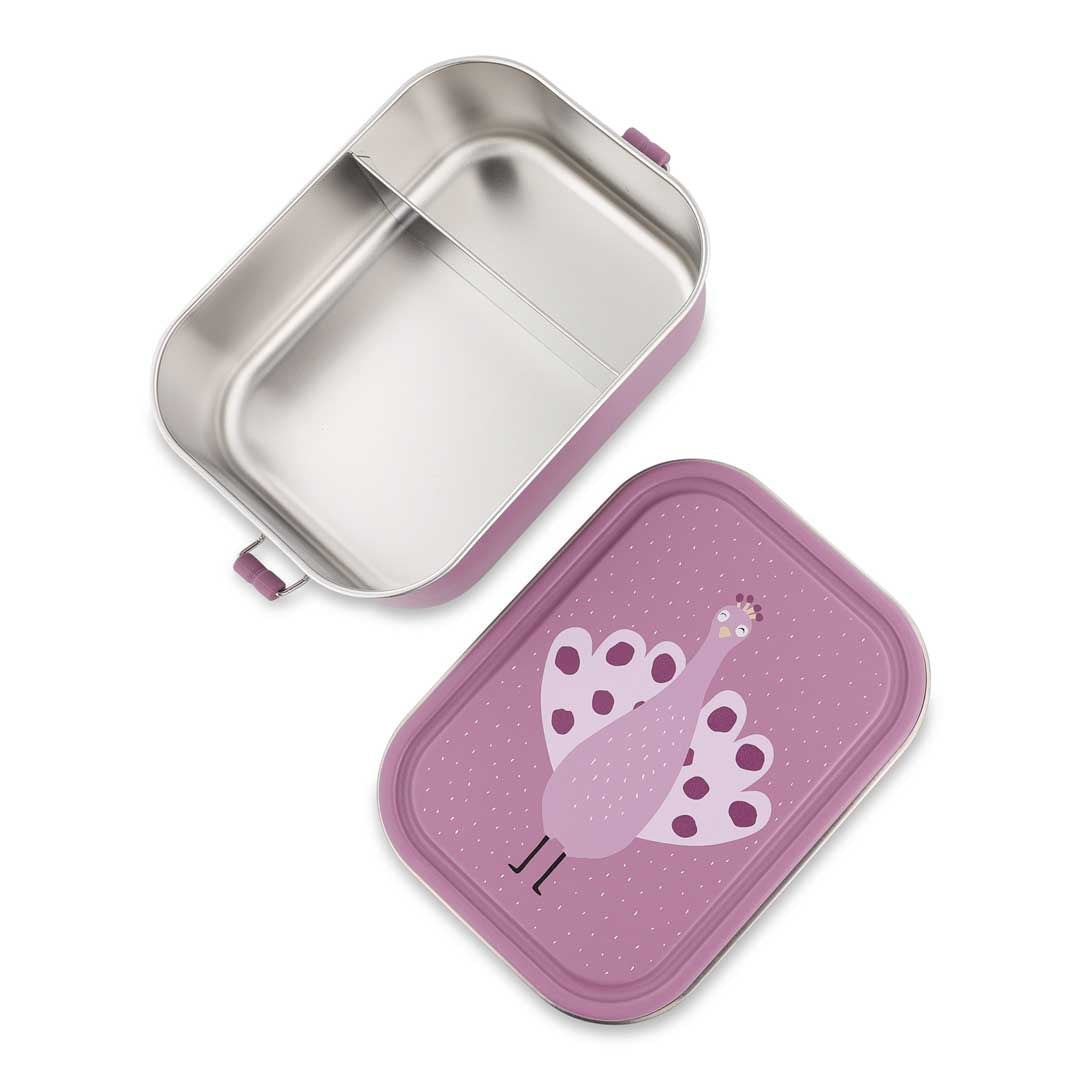 Trixie Baby Boîtes à goûter et boîtes repas Boîte repas grande Mrs. Peacock inox