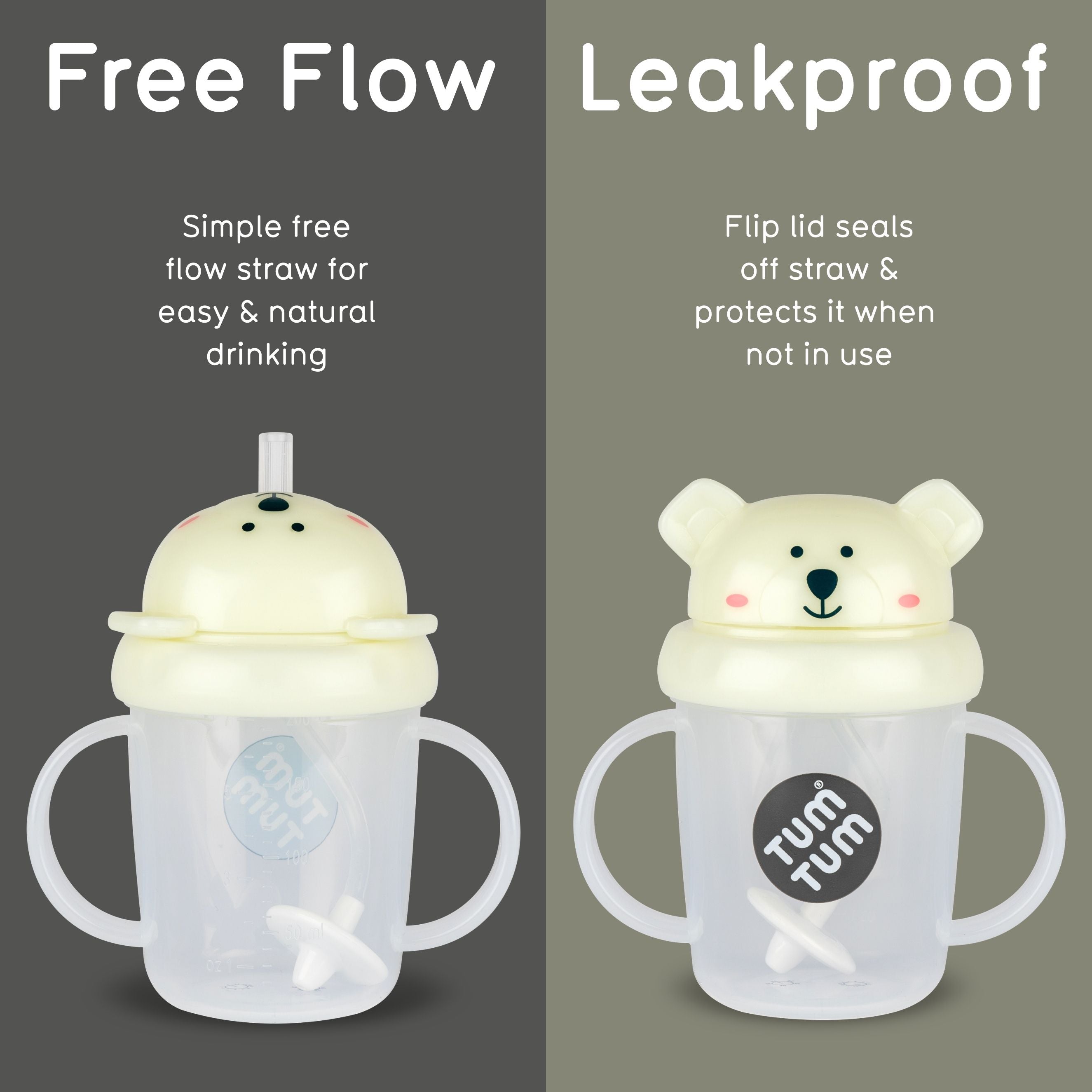 Tum Tum Cups Tippy Up tasse à paille Pete Polar Bear 200 ml