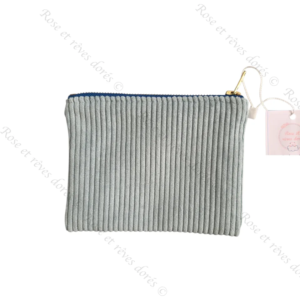 Rose et rêves dorés Pochettes et trousses diverses Pochette M – Raphaël en velours ciel