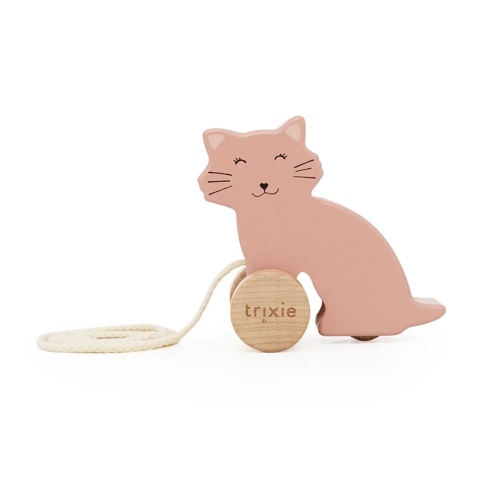 Trixie Baby Mrs. Cat jouet à tirer en bois