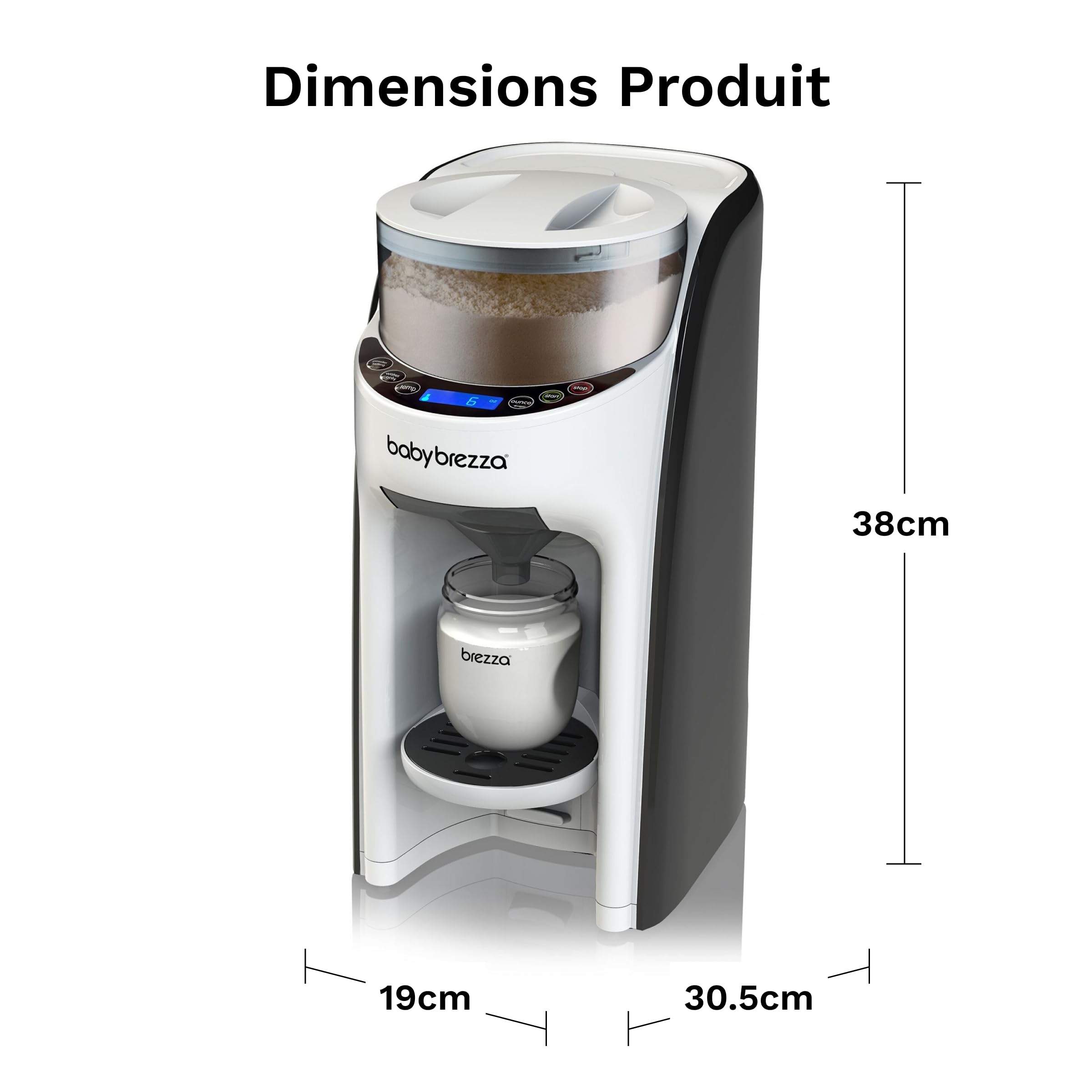 Baby Brezza Formula Pro Advanced préparateur de biberon noir et blanc automatique