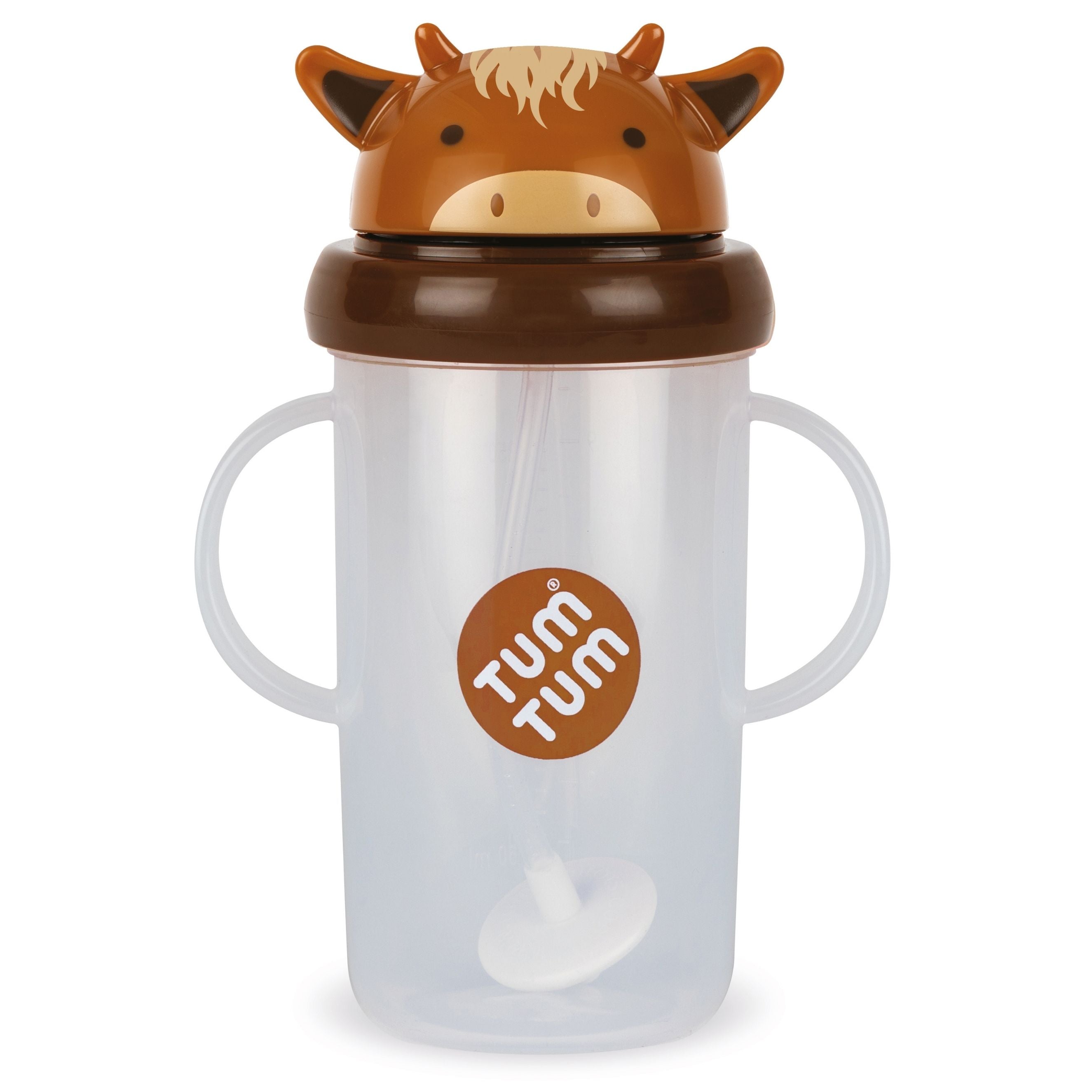 Tum Tum Cups Tall Tippy Up Sippy Cup gobelet Clyde Cow 300 ml paille lestée