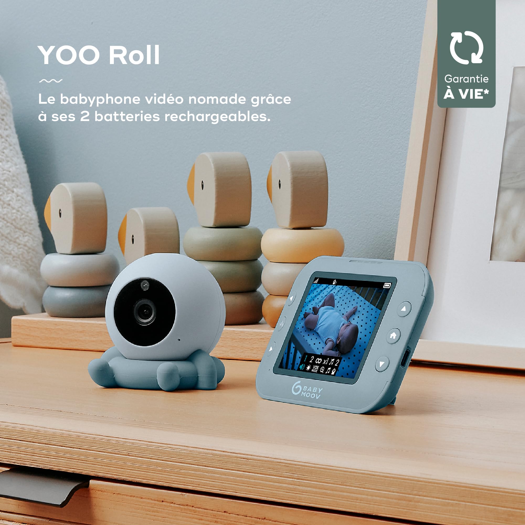 Babymoov YOO Roll babyphone caméra rechargeable