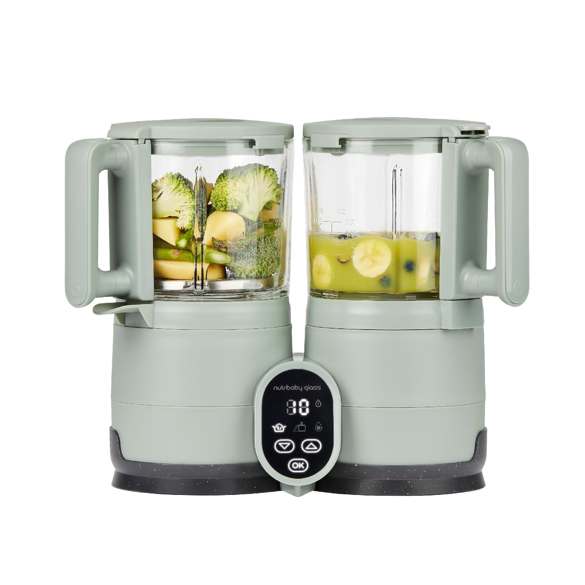 Babymoov Nutribaby Glass robot cuiseur bébé 1,9 L vert céladon