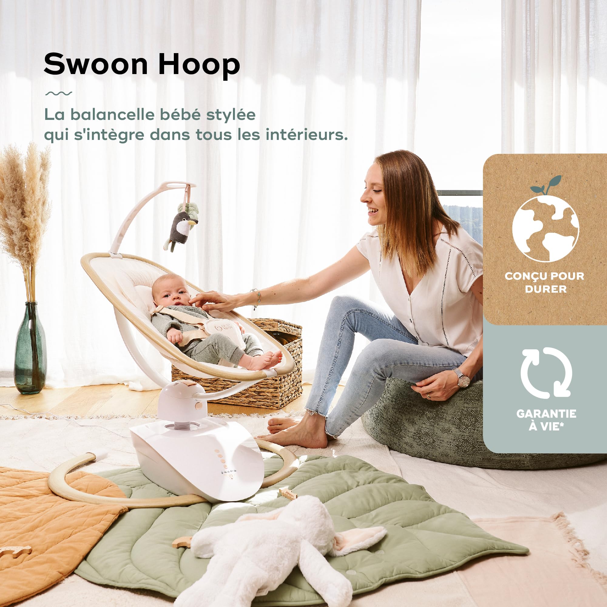 Babymoov Swoon Hoop balancelle électrique bébé Sand