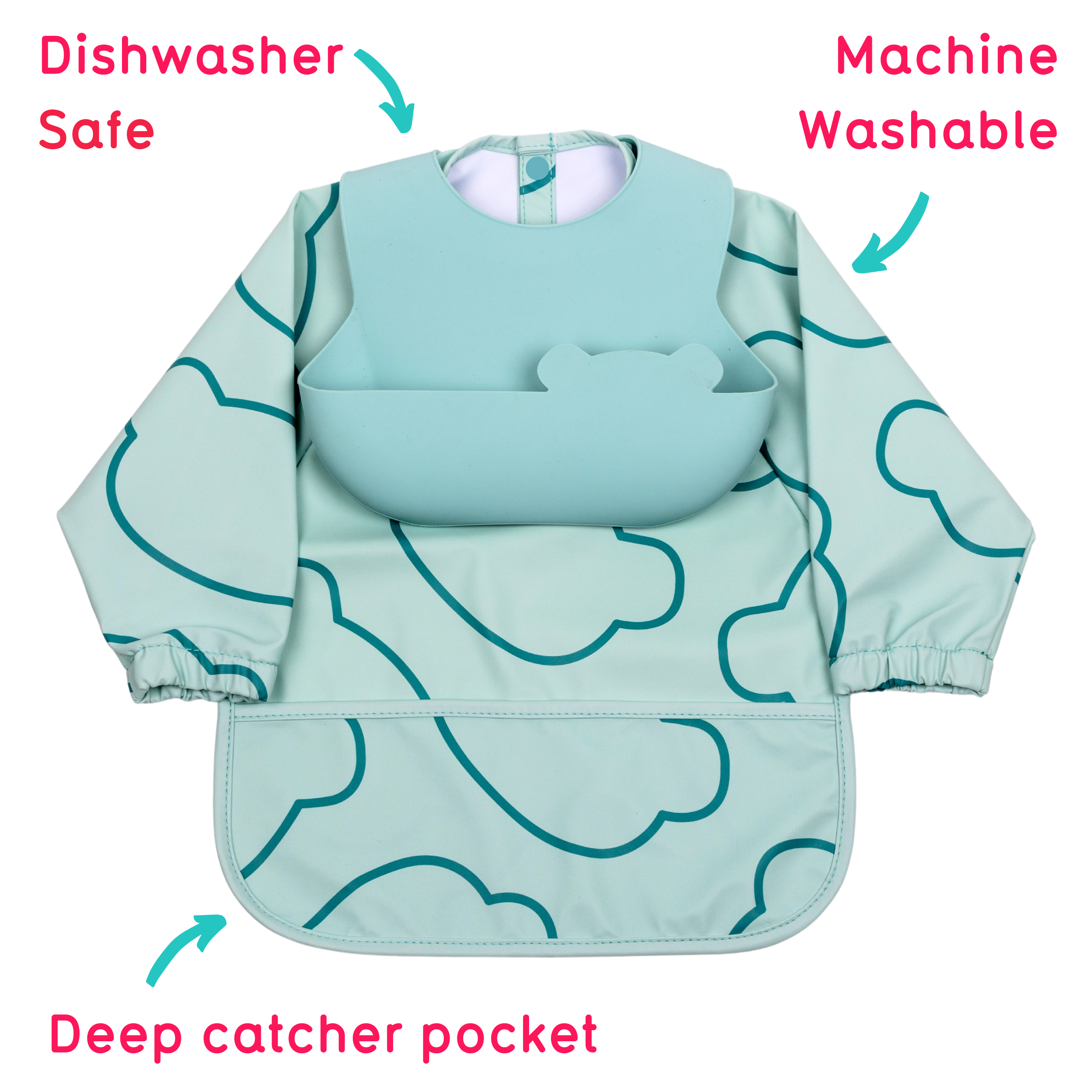 Tum Tum Weaning Baby Weaning Bibs Bundle Plus coffret repas bleu complet
