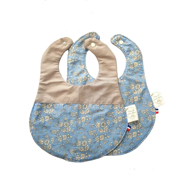 Rose et rêves dorés Bavoirs Duo de bavoirs pour bébé collection Macaron coton et bambou