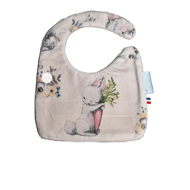 Rose et rêves dorés Bavoirs Bavoir pour bébé tendresse en coton et bambou