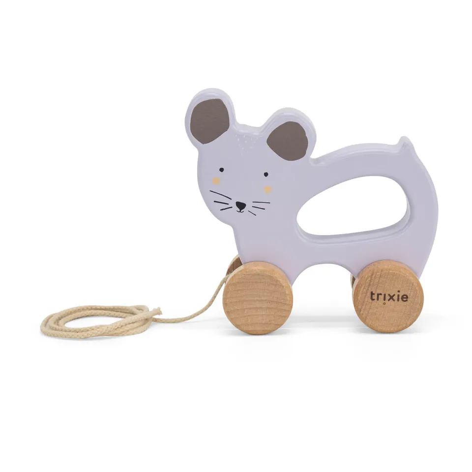 Trixie Baby Jouets à pousser et à tirer Mrs. Mouse jouet à tirer