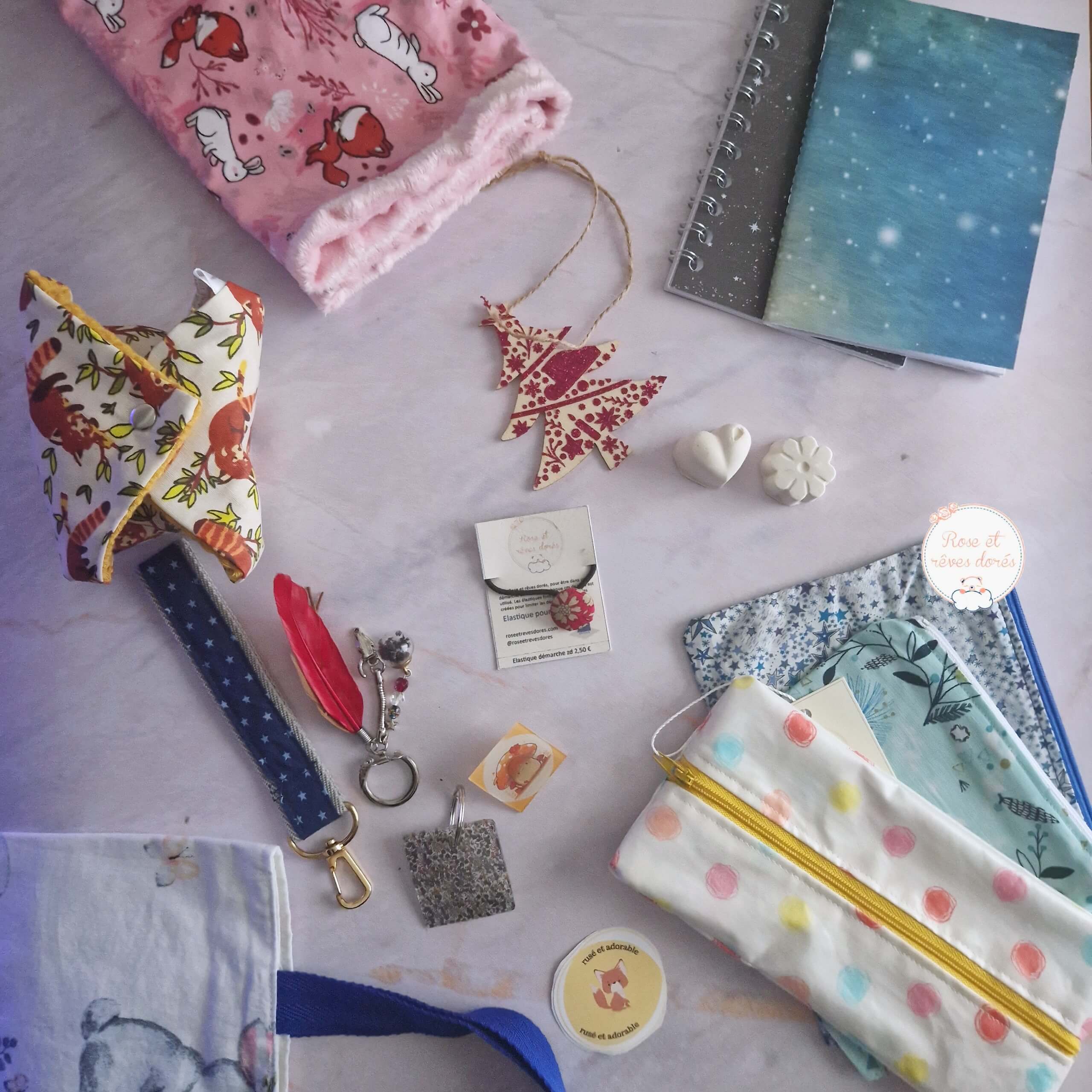 Rose et rêves dorés Noël Pochettes surprises pochette surprise