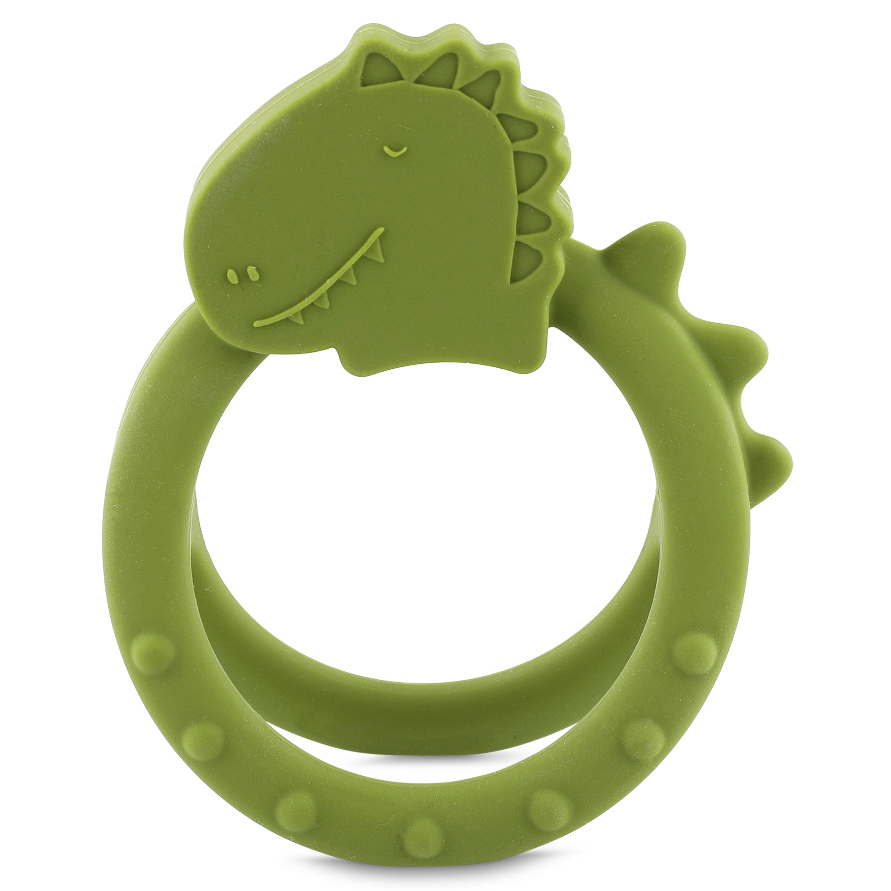 Trixie Baby Premiers jouets Mr. Dino anneau de dentition sensoriel en silicone