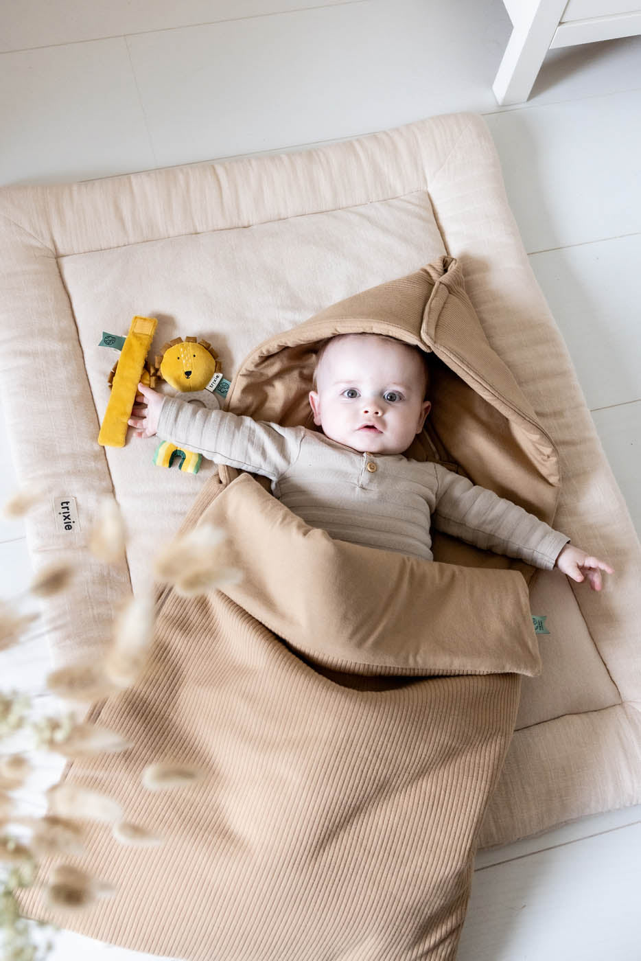 Trixie Baby Tapis d’éveil fond de parc Bliss Beige