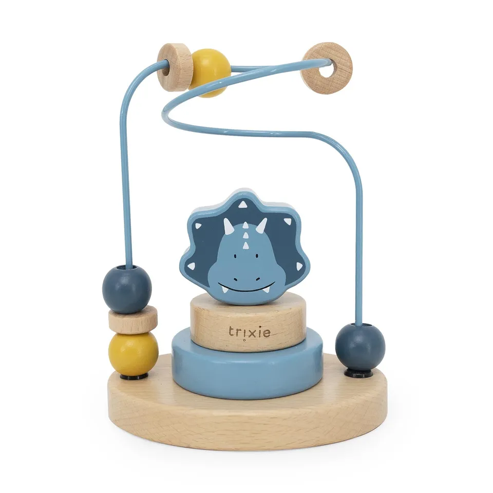 Trixie Baby Labyrinthes à perles Mr. Triceratops labyrinthe en bois