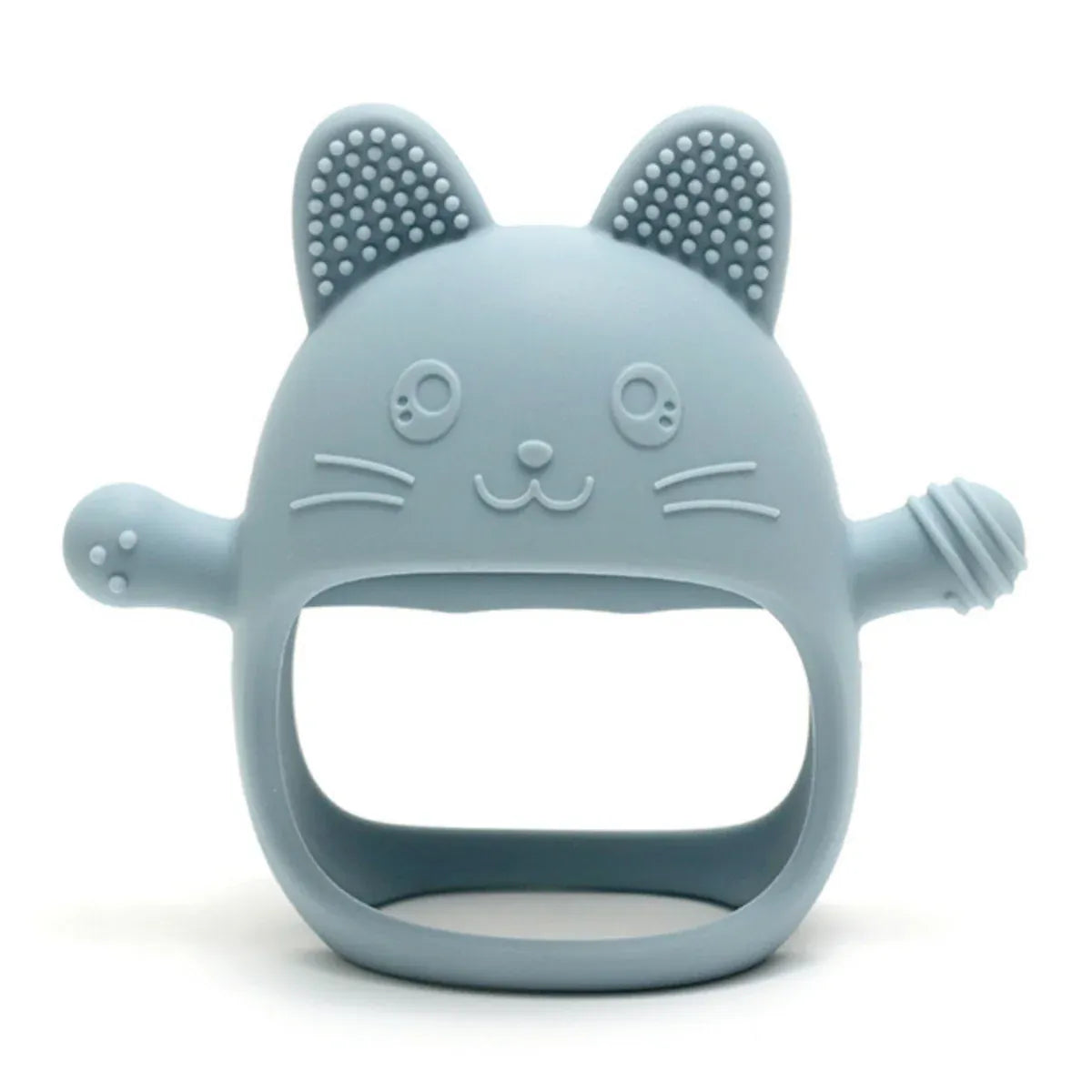 Baby-Crea Anneau de dentition bébé chat rose en silicone sans BPA