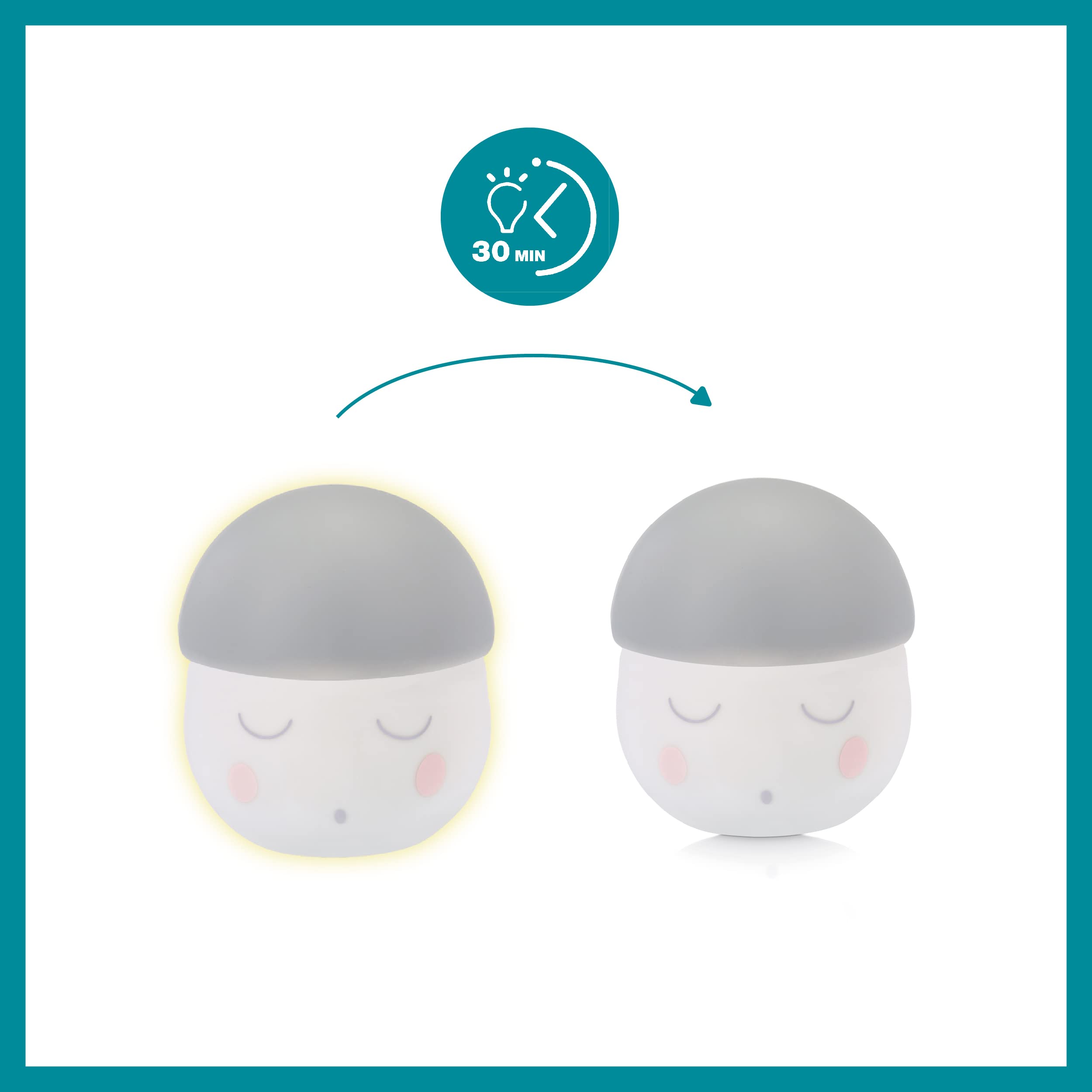 Babymoov YOO Squeezy veilleuse grise rechargeable 200 h