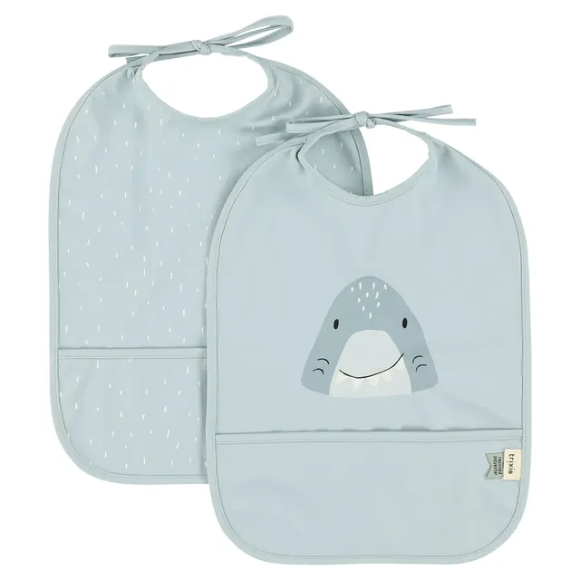 Trixie Baby Bavoirs Mr. Shark bavoirs imperméables 2 pièces