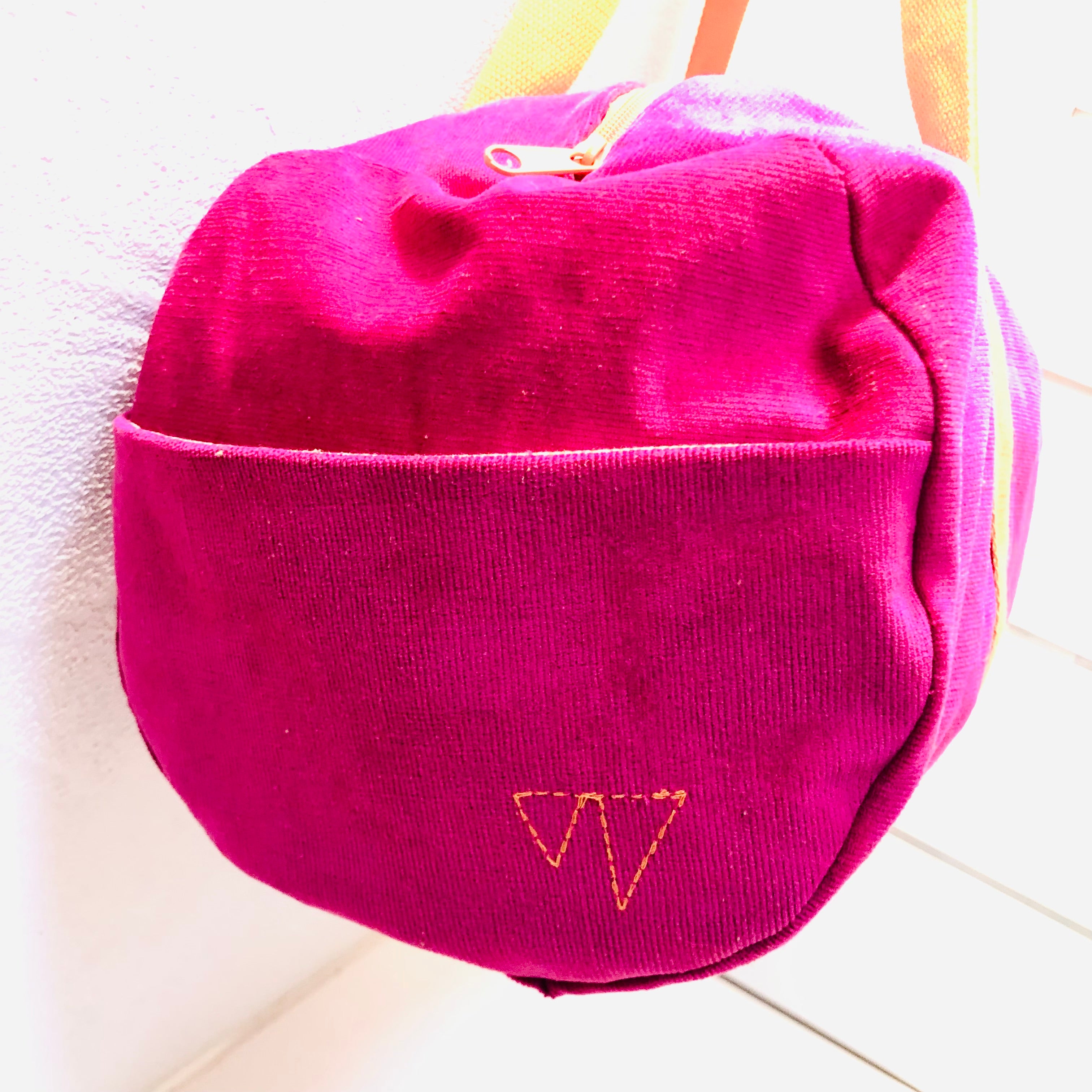 PIOLOU Le Sac sac polochon velours rose