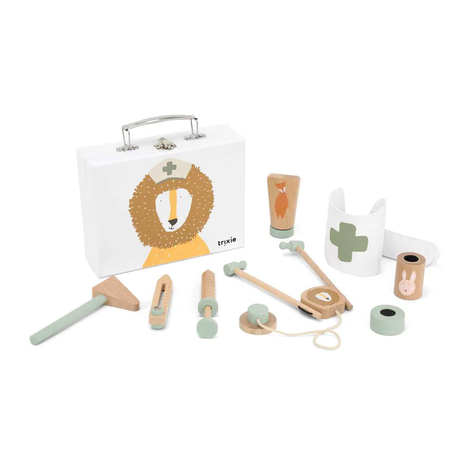 Trixie Baby Jeu symbolique malette du docteur en bois