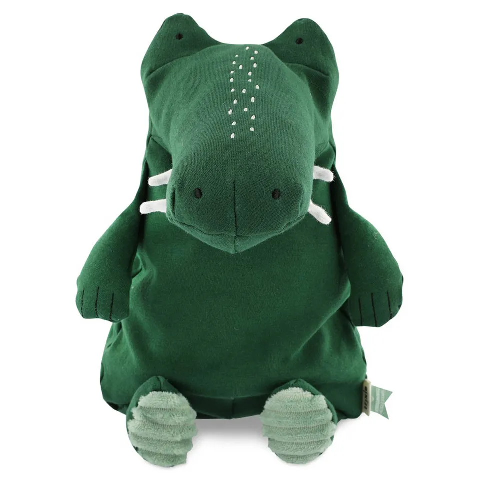 Trixie Baby Premiers jouets Peluche grande Mr. Crocodile 38 cm coton biologique