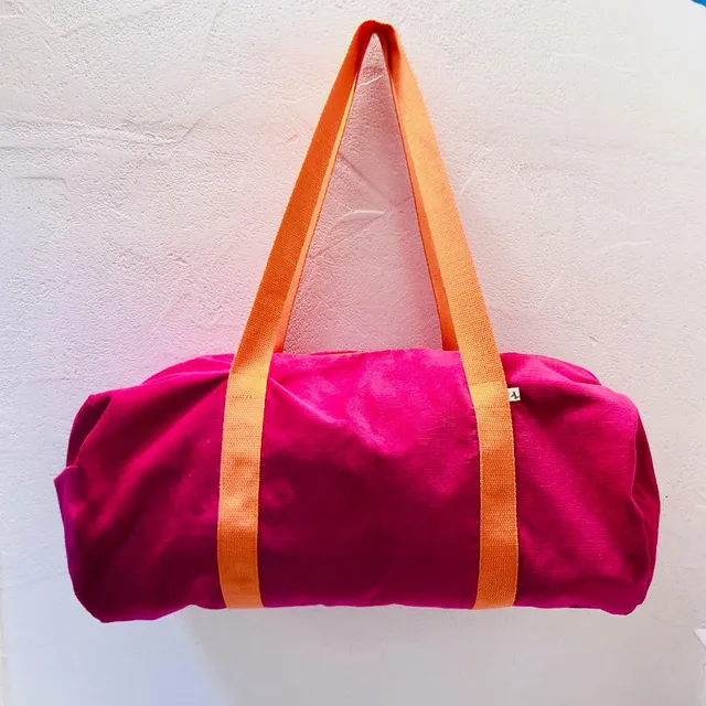 PIOLOU Le Sac sac polochon velours rose