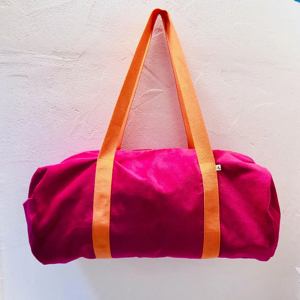 PIOLOU Le Sac sac polochon velours rose
