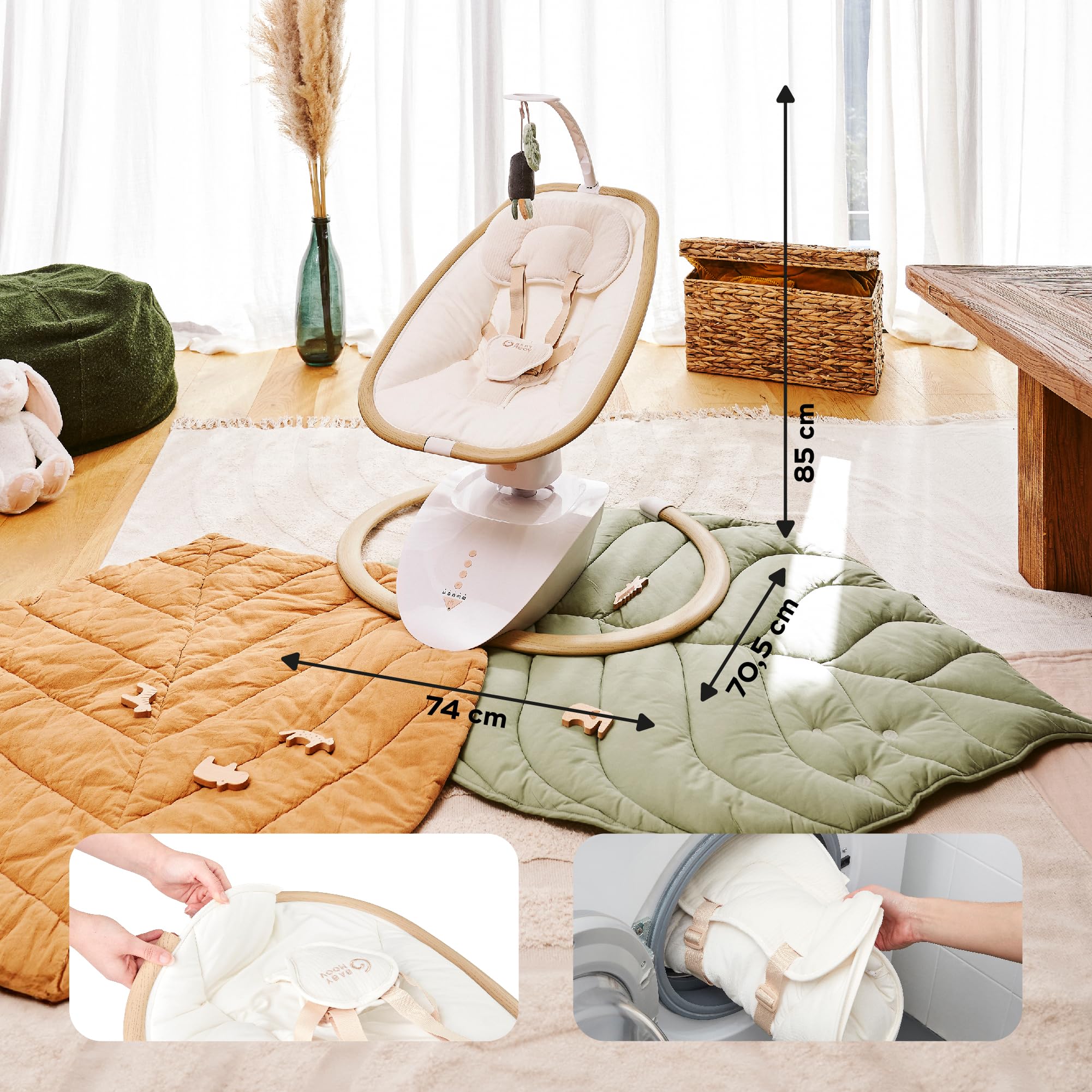 Babymoov Swoon Hoop balancelle électrique bébé Sand