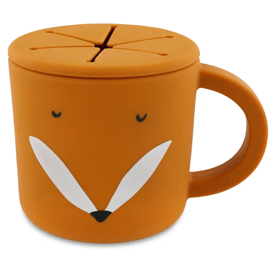 Trixie Baby Tasses et gobelets Tasse à collation Mr. Fox en silicone