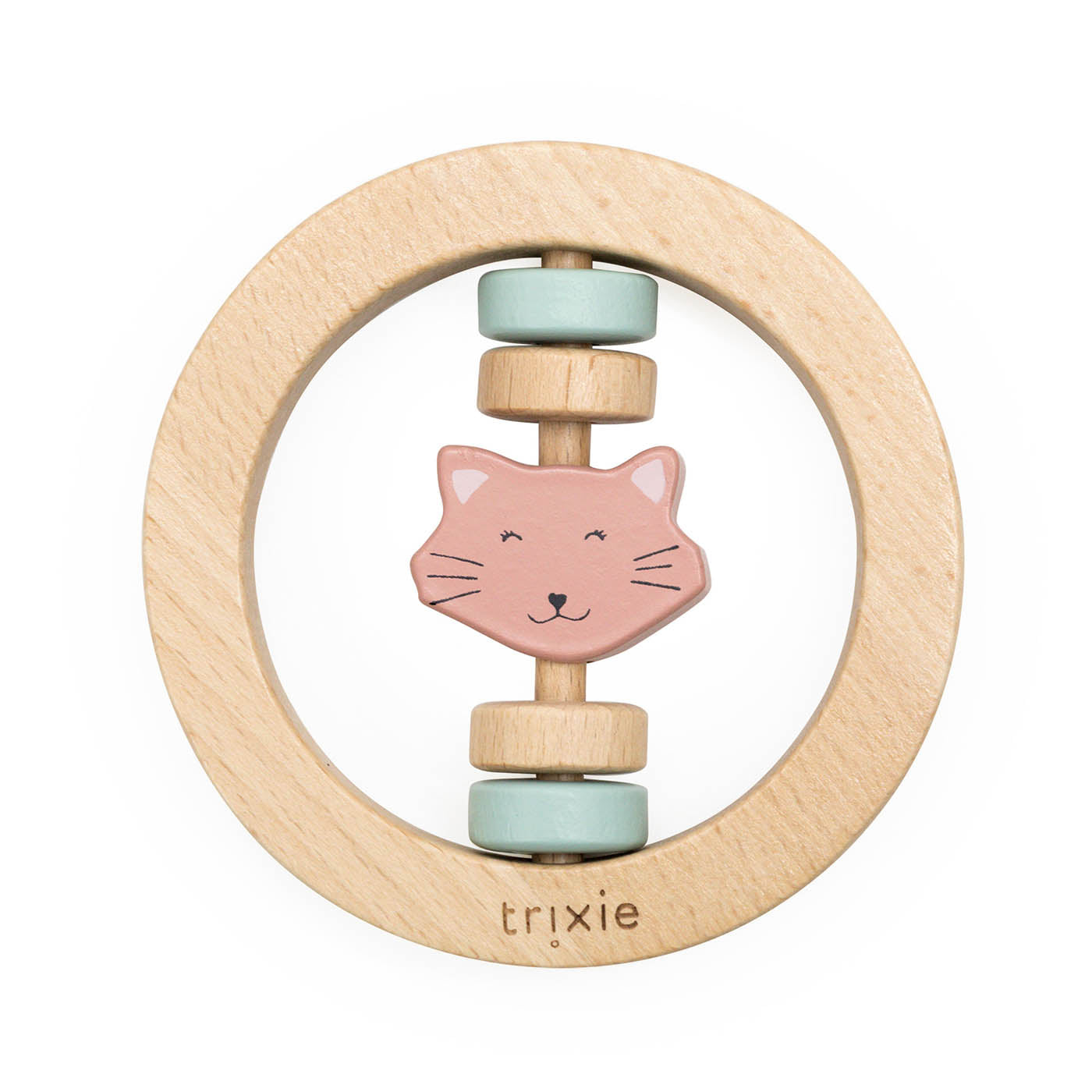 Trixie Baby Premiers jouets Mrs. Cat hochet rond en bois