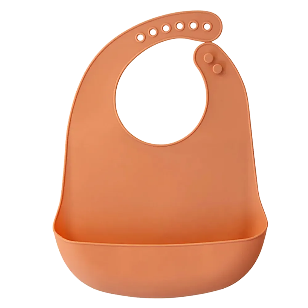 Baby-Crea Vaisselle Bébé bavoir silicone récupérateur rouge tomette