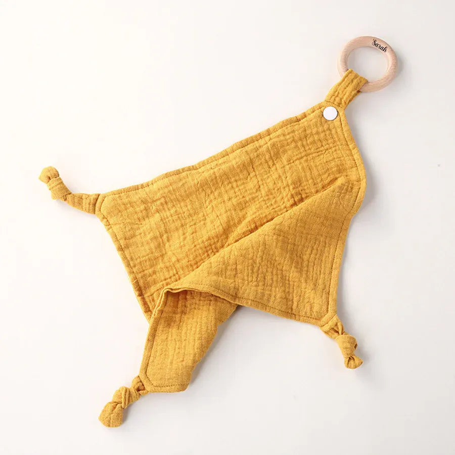 Baby-Crea Doudou personnalisé doudou serviette bleu marine en hêtre