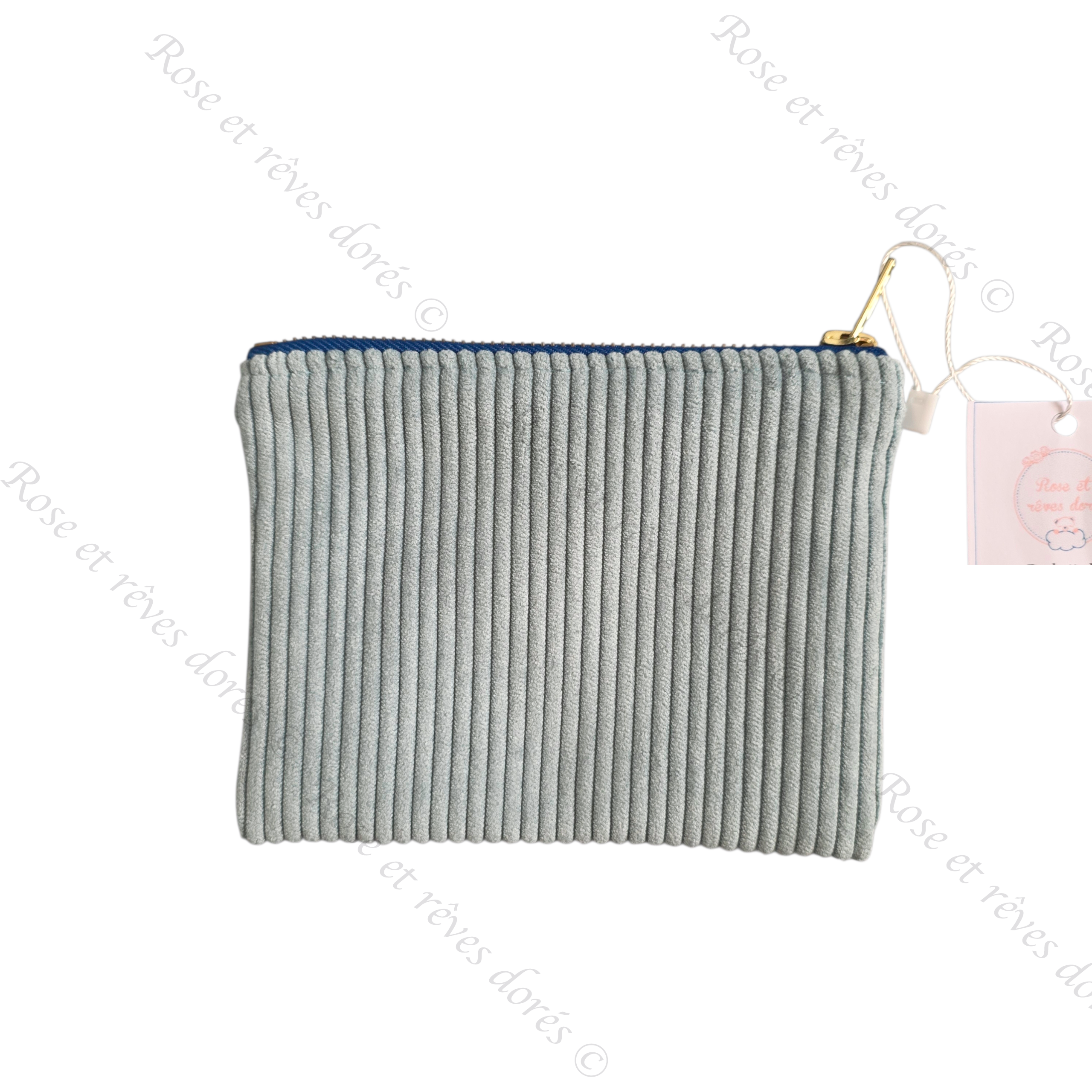 Rose et rêves dorés Pochettes et trousses diverses Pochette M – Raphaël en velours ciel