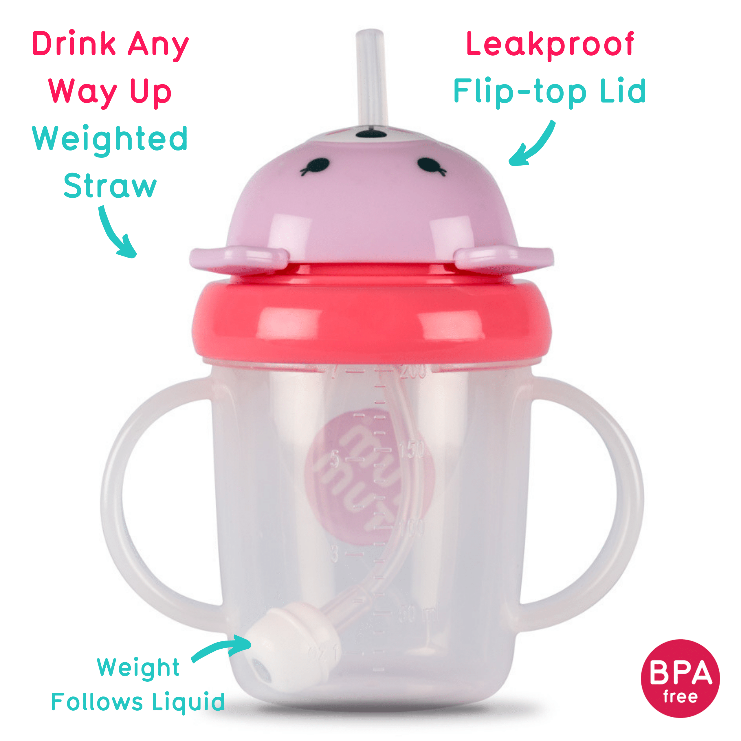 Tum Tum Cups Free Flow Cups & Straws Bundle Betsy Bear tasse bébé
