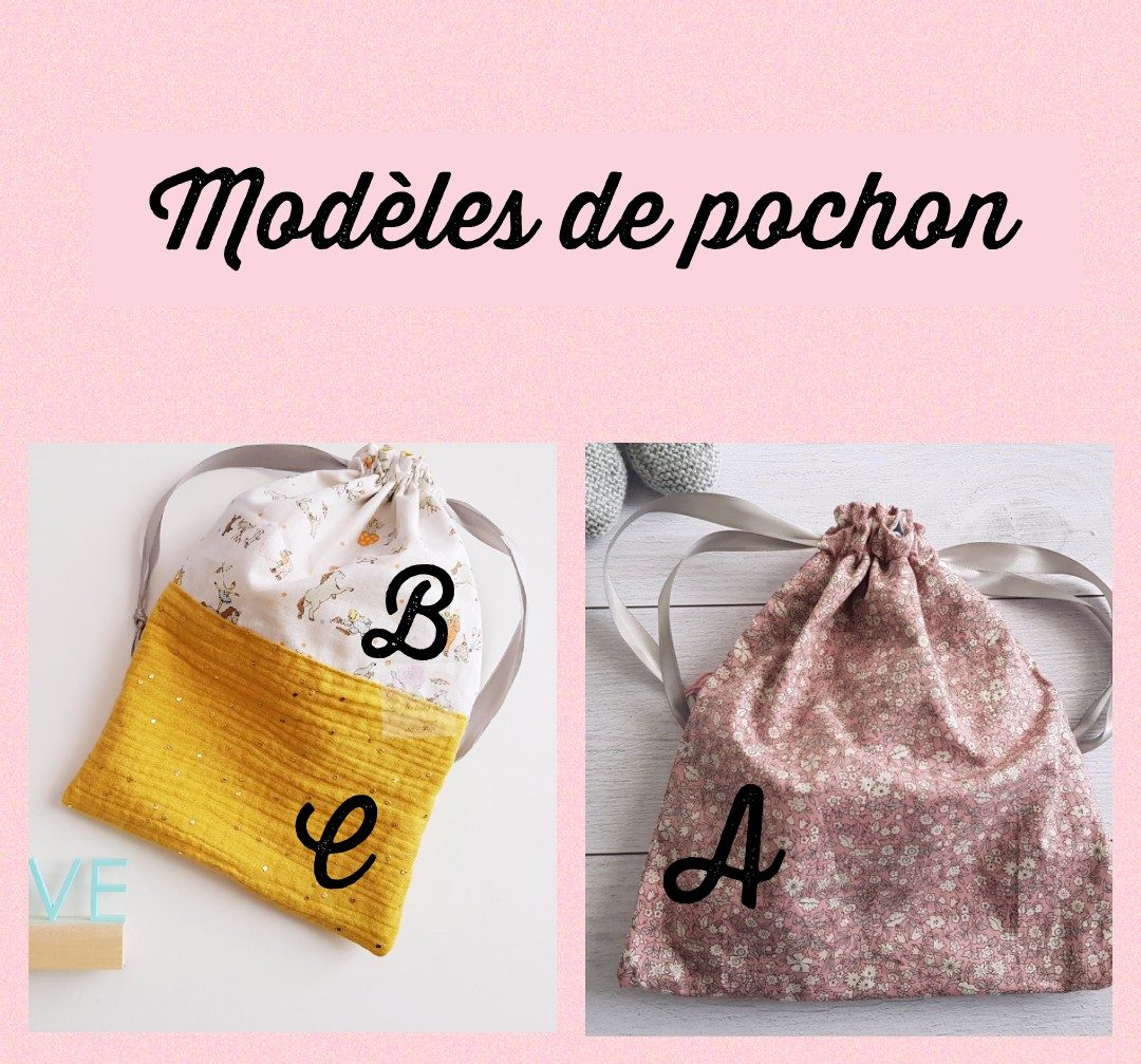 Rose et rêves dorés Créations sur-mesure pochon sur mesure