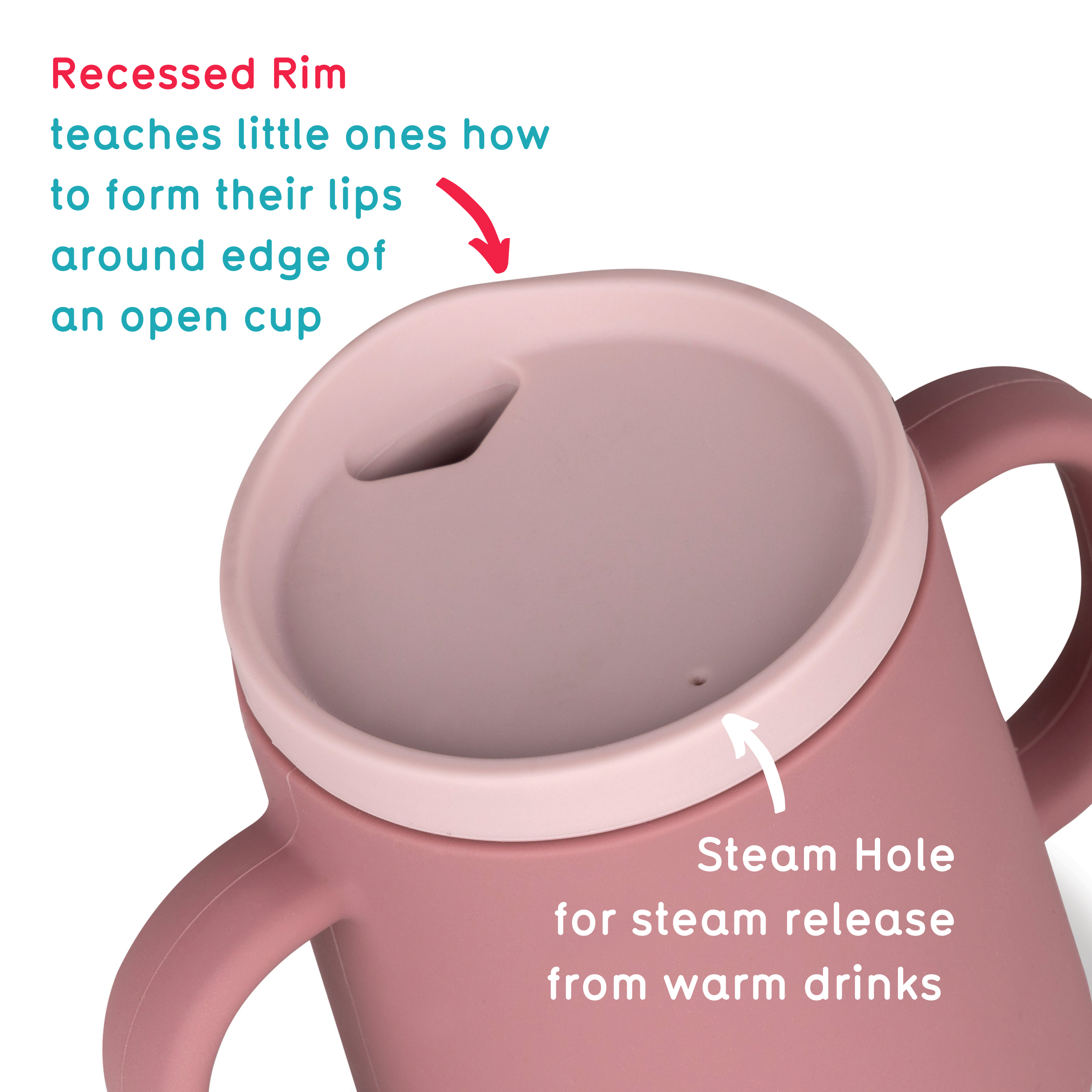 Tum Tum Cups 3 Way Trainer Cup tasse d’apprentissage rose 180 ml