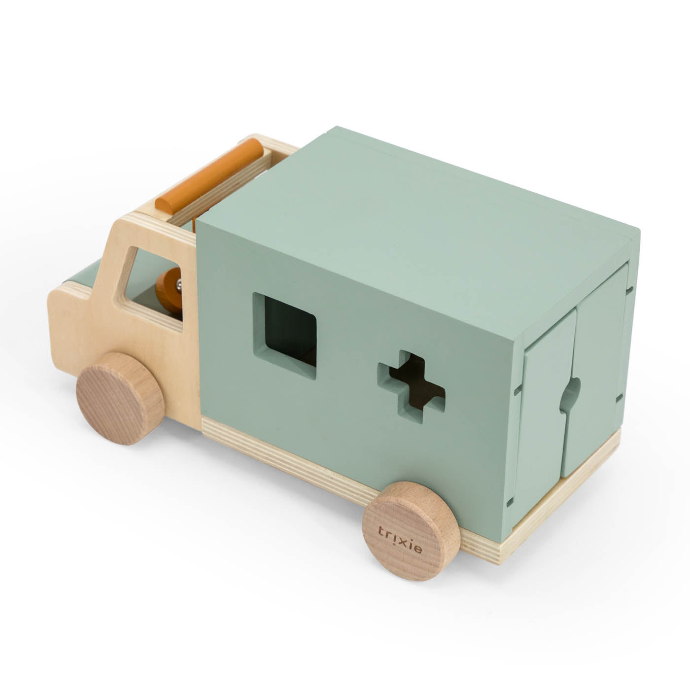Trixie Baby Jeu symbolique Ambulance en bois avec brancard et animaux