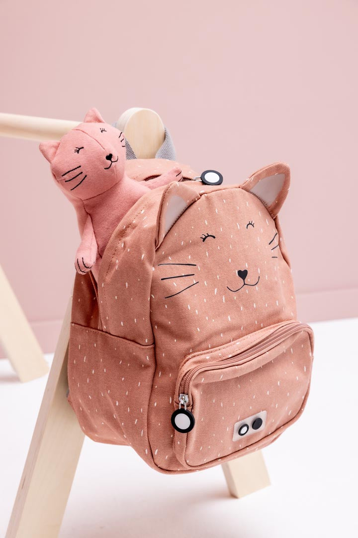 Trixie Baby Premiers jouets Peluche bébé Mrs. Cat en tissu recyclé doux