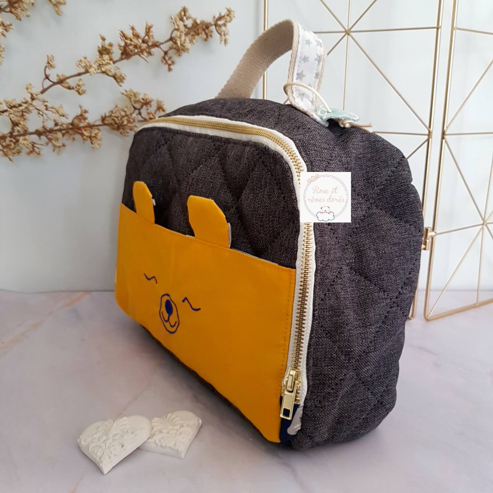 Rose et rêves dorés Sacs divers Marmelade Renard rêveur valisette