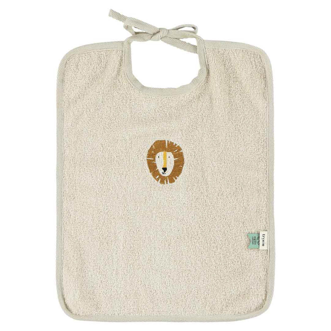 Trixie Baby Bavoirs Bavoir XL Aura Lion, lot de 2 en coton biologique