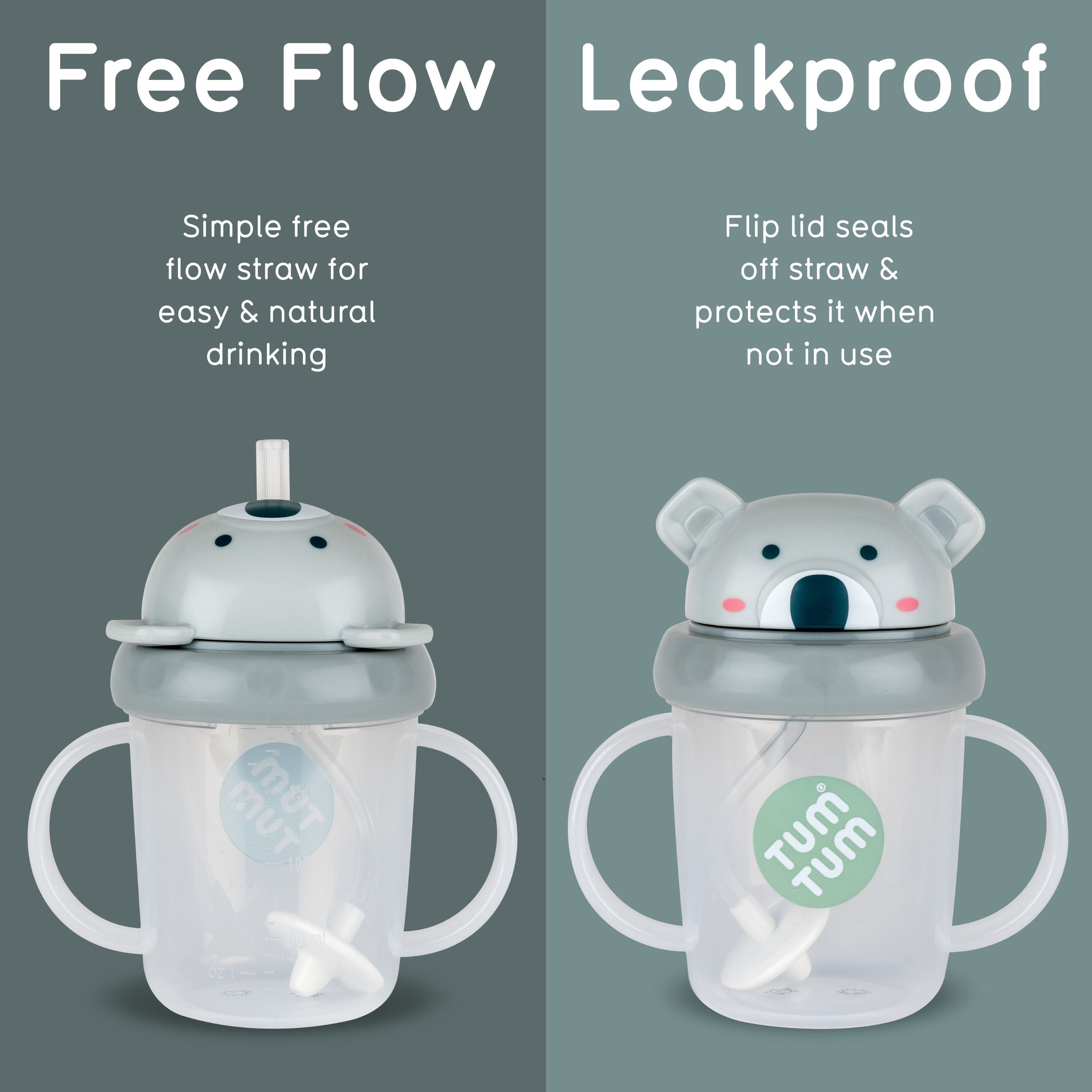 Tum Tum Cups Tippy Up Sippy Cup Kev Koala tasse à paille 200 ml