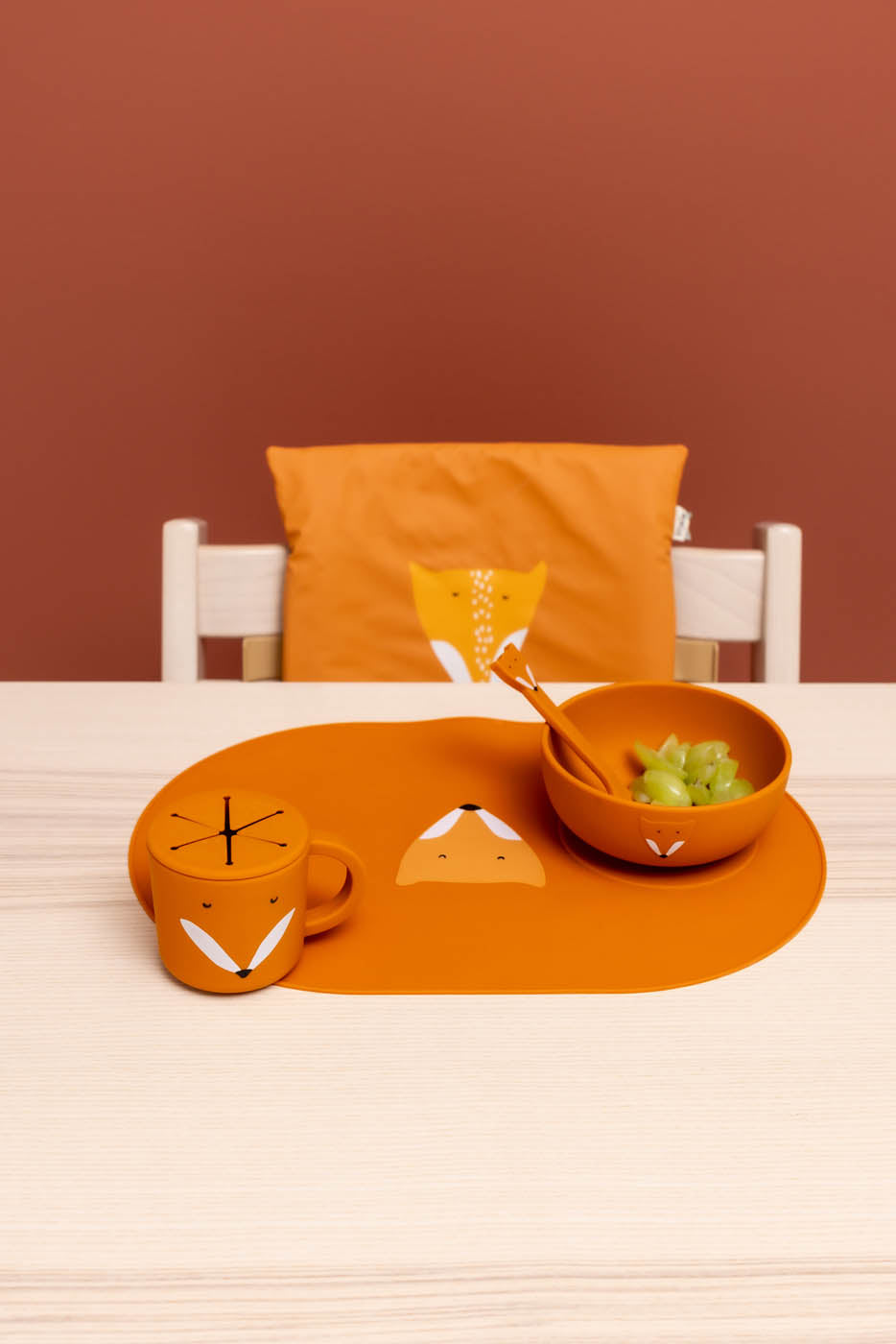 Trixie Baby Tasses et gobelets Tasse à collation Mr. Fox en silicone