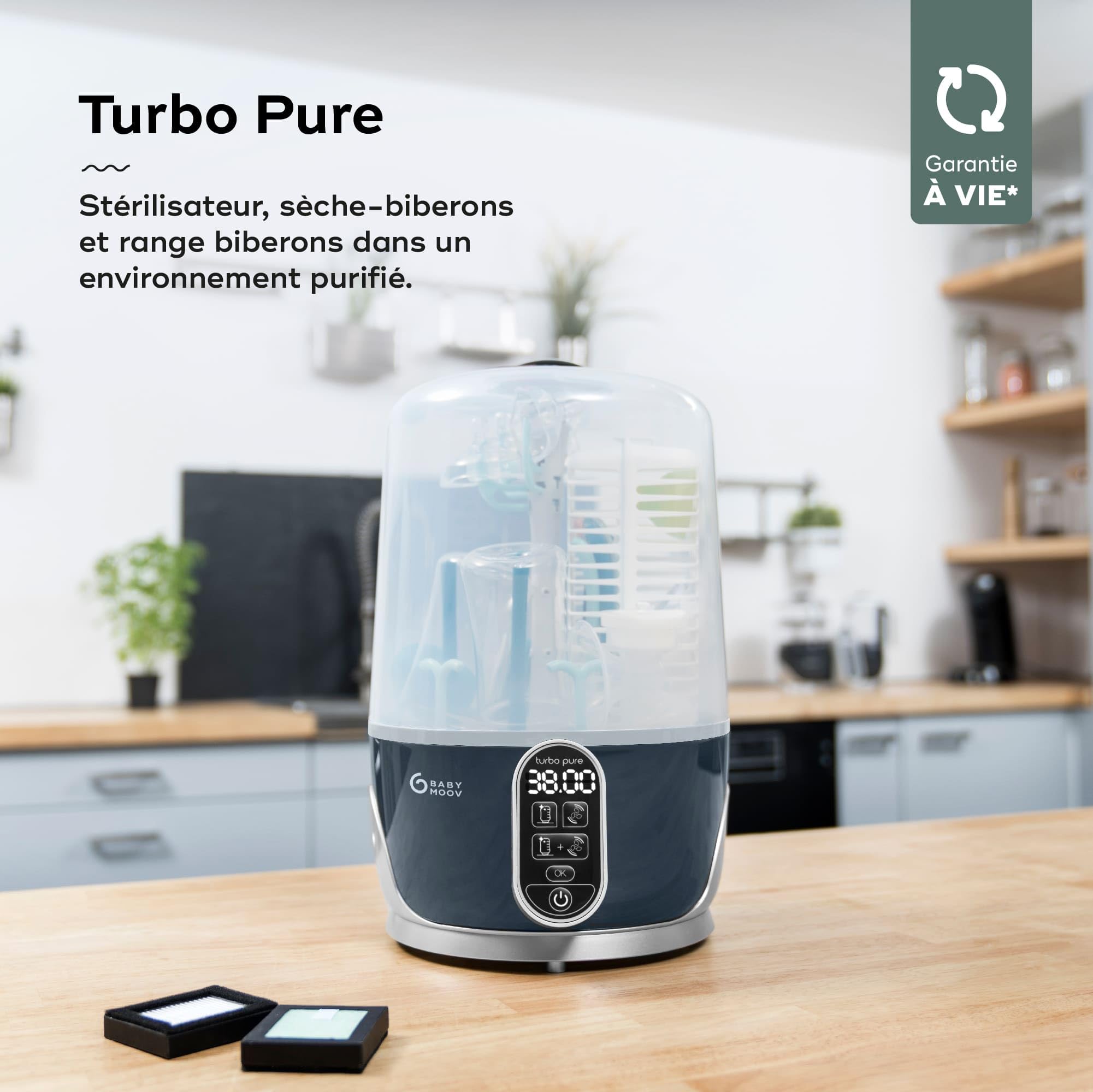 Babymoov Nutribaby Duo Meal Turbo Pure stérilisateur et sèche-biberon 5 en 1